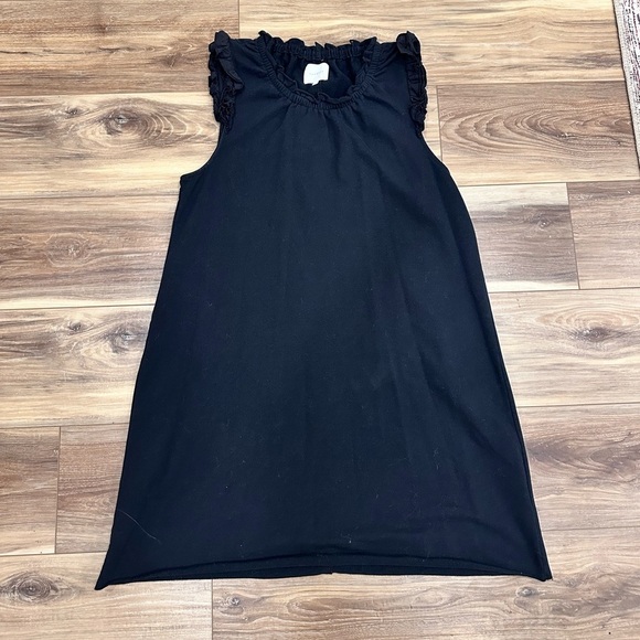 sundays Dresses & Skirts - Sundays Black Ruffle Sleeveless Dress Size 3 Large